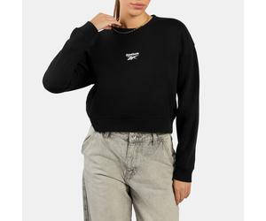 Sweatshirt REEBOK "HAZEL CROPPED SWEATSHIRT", Damen, Gr. M, schwarz, Obermaterial: 60% Baumwolle, 40% Polyester, Sweatshirts Sweatshirt, für Sportmode und Freizeit (26006639-M) schwarz