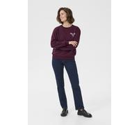 Sweatshirt KAFFE "Sweatshirt KAchateau", Damen, Gr. XS, rot (port royale), Obermaterial: 85% Baumwolle CO. 15% Polyester PES., Sweatshirts Sweatshirt (86510113-XS) port royale