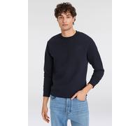 Sweatshirt REPLAY, Herren, Gr. L, blau (night blau), Sweatware, Obermaterial: 80% Baumwolle, 20% Polyester, unifarben, regular fit normal, Rundhals, Rippbündchen, Sweatshirts Sweatshirt, mit V-Einsatz
