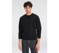 Sweatshirt REPLAY, Herren, Gr. L, schwarz, Sweatware, Obermaterial: 80% Baumwolle, 20% Polyester, unifarben, regular fit normal, Rundhals, Rippbündchen, Sweatshirts Sweatshirt, mit V-Einsatz am Halsau