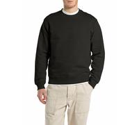 Sweatshirt REPLAY, Herren, Gr. M, schwarz, Sweatware, Obermaterial: 100% Baumwolle, unifarben, Rundhals, Rippbündchen, Sweatshirts, Rundhals, Regular Fit (53068525-M) schwarz