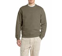 Sweatshirt REPLAY, Herren, Gr. XL, braun (mud), Sweatware, Obermaterial: 100% Baumwolle, unifarben, Rundhals, Rippbündchen, Sweatshirts, Rundhals, Regular Fit (99377627-XL) mud