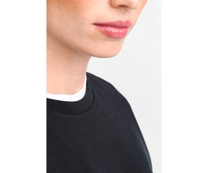 Sweatshirt RICHROYAL "2409 T Peach Crew", Damen, Gr. M, schwarz, Sweatware, Obermaterial: 52% Modal, 42% Polyester, 6% Elasthan, Rundhals, Sweatshirts Sweatshirt, überschnittene Schultern, softer Grif