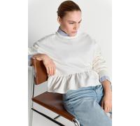 Sweatshirt RICHROYAL, Damen, Gr. L, pearl weiß, Sweatware, Obermaterial: 89% Baumwolle, 11% Polyester, unifarben, regular fit taillenbedeckt, Rundhals, eingesetzt Rippbündchen, Sweatshirts Sweatshirt,