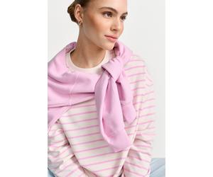 Sweatshirt RICHROYAL, Damen, Gr. L, rosa (soft orchid), Sweatware, Obermaterial: 65% Baumwolle, 35% Polyester, geringelt, gestreift, bequem hüftlang, Rundhals, Rippbündchen, Sweatshirts Sweatshirt, im