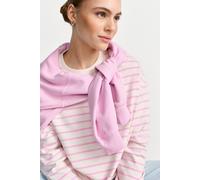 Sweatshirt RICHROYAL, Damen, Gr. L, soft orchid, Sweatware, Obermaterial: 65% Baumwolle, 35% Polyester, geringelt, gestreift, bequem hüftlang, Rundhals, Rippbündchen, Sweatshirts Sweatshirt, im dezent
