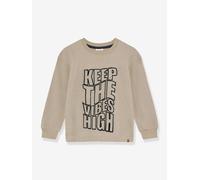 Sweatshirt, Rippbündchen, Allover-Print, Jungen MINYMO sandfarben Gr. 134