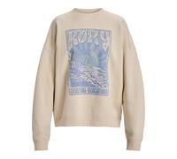 Sweatshirt ROXY "Lineup", Damen, Gr. M, beige (parchment), 55% Baumwolle, 25% Baumwolle, 20% Polyester, Sweatshirts Sweatshirt (93276930-M) parchment