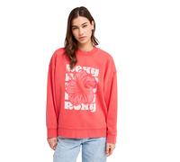 Sweatshirt ROXY "Lineup Terry", Damen, Gr. XS, hibiscus, Obermaterial: 55% Baumwolle, 25% Baumwolle, 20% Polyester., Sweatshirts Sweatshirt (18507313-XS) hibiscus