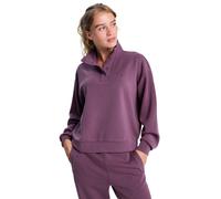 Sweatshirt ROXY "Rise & Vibe Sweet", Damen, Gr. M, huckleberry, Obermaterial: 48% Viskose, 44% Microfaser, 8% Elasthan;, Sweatshirts Sweatshirt (45124160-M)