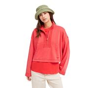 Sweatshirt ROXY "Stars Catcher", Damen, Gr. S, rosa (hibiscus), Obermaterial: 55% Baumwolle, 25% Baumwolle, 20% Polyester., Sweatshirts Sweatshirt (79711740-S) hibiscus