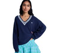 Sweatshirt ROXY "Surf School", Damen, Gr. S, blau, Obermaterial: 60% Walkfrottier, 40% Modacryl;, Sweatshirts Sweatshirt (87901329-S) blau