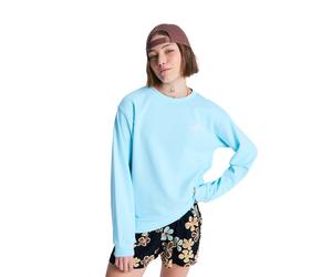Sweatshirt ROXY "Surf Stoked Terry Vint", Damen, Gr. S, tanager turquoise, Obermaterial: 60% Walkfrottier, 40% Microfaser;, Sweatshirts Sweatshirt (58503835-S) tanager turquoise