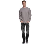 Sweatshirt RUSTY NEAL, Herren, Gr. L, grau (dunkelgrau), 70% Baumwolle, 30% Polyester, unifarben, normal, Rundhals, Sweatshirts Sweatshirt, mit geripptem Ärmeldesign (70712219-L) dunkelgrau