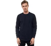 Sweatshirt RUSTY NEAL, Herren, Gr. XXL, blau (dunkelblau), 70% Baumwolle, 30% Polyester, unifarben, normal, Rundhals, Sweatshirts Sweatshirt, mit geripptem Ärmeldesign (77241233-XXL) dunkelblau