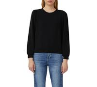Sweatshirt S.OLIVER, Damen, Gr. 36, schwarz, Sweatware, Obermaterial: 47% Modal, 41% Polyester, 12% Elasthan, unifarben, casual, regular fit taillenbedeckt, Rundhals, Langarm Bündchen, Sweatshirts, mi
