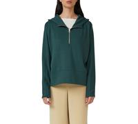 Sweatshirt S.OLIVER, Damen, Gr. 38, bottle grün, Sweatware, Obermaterial: 47% Modal, 41% Polyester, 12% Elasthan, unifarben, relaxed fit taillenbedeckt, ohne Ausschnitt, Fledermausärmel, Sweatshirts S