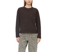 Sweatshirt S.OLIVER, Damen, Gr. 40, braun, angeraute Sweatware, Obermaterial: 50% Baumwolle, 50% Polyester, relaxed fit taillenbedeckt, Rundhals, Sweatshirts Sweatshirt, Relaxed Fit mit überschnittene