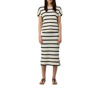 Sweatshirt S.OLIVER, Damen, Gr. 42, sanftes weiß stripe, Strick, Jersey, Obermaterial: 59% Baumwolle, 33% Modal, 7% Polyester, 1% Elasthan, gestreift, casual, regular fit taillenbedeckt, Rundhals, Kur