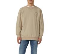 Sweatshirt S.OLIVER, Herren, Gr. 3XL, beige, Sweatware, Obermaterial: 96% Baumwolle, 4% Elasthan, bedruckt, regular fit normal, Rundhals, Rippbündchen, Sweatshirts Sweatshirt, mit Schriftzug (19144516