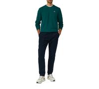Sweatshirt S.OLIVER, Herren, Gr. S, grün, Sweatware, Obermaterial: 70% Baumwolle, 30% Polyester, unifarben, regular fit taillenbedeckt, Rundhals, Rippbündchen, Sweatshirts Sweatshirt, mit Logo Sticker
