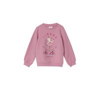 Sweatshirt S.OLIVER JUNIOR, Damen, Gr. 128/134, rosa (rose), Sweatware, Obermaterial: 95% Baumwolle, 5% Elasthan, bedruckt, regular fit hüftbedeckend, Rundhals, Rippbündchen, Sweatshirts Sweatshirt, R