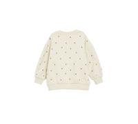 Sweatshirt S.OLIVER JUNIOR, Mädchen, Gr. 116/122, beige (light beige), Sweatware, Obermaterial: 95% Baumwolle, 5% Elasthan, bestickt, normal, Rundhals, Rippbündchen, Sweatshirts Sweatshirt, Allover-St