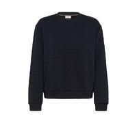 Sweatshirt SAINT TROPEZ "Damen Sweatshirt PadmiaSZ", Damen, Gr. XS, blau (night sky), Obermaterial: 98% Polyester Pol. recyc.. 2% Elasthan EL., Sweatshirts Sweatshirt (85625818-XS) night sky