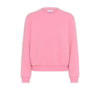 Sweatshirt SAINT TROPEZ "Sweatshirt PadmiaSZ", Damen, Gr. S, pink (bonbon), Obermaterial: 98% Polyester Pol. recyc.. 2% Elasthan EL., Sweatshirts Sweatshirt (53541728-S) bonbon