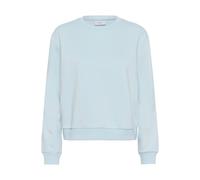 Sweatshirt SAINT TROPEZ "Sweatshirt PammaSZ", Damen, Gr. M, blau (skyway weiß sketched hearts), Obermaterial: 65% Baumwolle CO. 35% Polyester PES., Sweatshirts Sweatshirt (50604341-M) skyway weiß sket