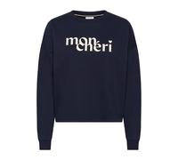Sweatshirt SAINT TROPEZ "Sweatshirt PegrinaSZ", Damen, Gr. XXL, blau (night sky), Obermaterial: 60% Baumwolle CO(Bio). 40% Polyester PES., Sweatshirts Sweatshirt (21189020-XXL) night sky