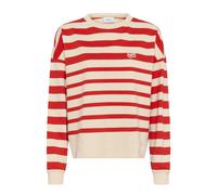 Sweatshirt SAINT TROPEZ "Sweatshirt PhileneSZ", Damen, Gr. M, rot (valiant poppy irregular stripe), Obermaterial: 60% Baumwolle CO(Bio). 40% Polyester PES., Sweatshirts Sweatshirt (34059637-M) valiant
