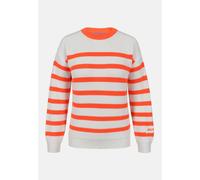 Sweatshirt SALZHAUT "Sweatshirt VERBAAST", Damen, Gr. XL, rot (fiery coral, sanftes weiß), Obermaterial: 50% Baumwolle CO. 50% Polyester PES., Sweatshirts Sweatshirt (16567921-XL) fiery coral, sanftes