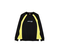 Apple Green / Black Santa Cruz Strip Front Racer Crew Sweatshirt Schwarz M Herren,Damen