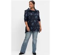 Sweatshirt SHEEGO BY JOE BROWNS "Große Größen" Gr. 44/46, schwarz (schwarz bedruckt) Damen Sweatshirts (68105930-44) schwarz bedruckt