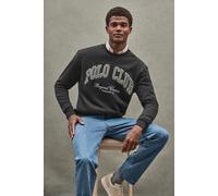 Sweatshirt schwarz im Loose Fit Established 2012 Polo Club 3XL