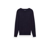 Sweatshirt SCOTCH & SODA "Strickpullover Core Viskose Pullover", Herren, Gr. XL, blau (dunkelblau), Obermaterial: 81% Viskose CV. 19% Nylon NY., Sweatshirts Sweatshirt (28435044-XL) dunkelblau