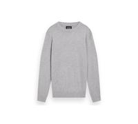 Sweatshirt SCOTCH & SODA "Strickpullover Core Viskose Pullover", Herren, Gr. XXL, grau (hellgrau), Obermaterial: 81% Viskose CV. 19% Nylon NY., Sweatshirts Sweatshirt (95300939-XXL) hellgrau