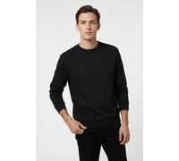 Sweatshirt SELECTED "SLHEMANUEL SOFT CREW NECK SWEAT NOOS", Herren, Gr. L, schwarz, angeraute Sweatware, Obermaterial: 77% Viskose, 18% Polyester, 5% Elasthan, unifarben, regular fit hüftlang, Rundhal