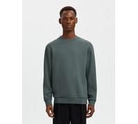 Sweatshirt SELECTED "SLHEMANUEL SOFT CREW NECK SWEAT NOOS", Herren, Gr. XXL, balsam grün, angeraute Sweatware, Obermaterial: 77% Viskose, 18% Polyester, 5% Elasthan, unifarben, regular fit hüftlang, R