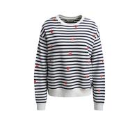 Sweatshirt SMITH & SOUL, Damen, Gr. L, marine, Sweatware, Obermaterial: 80% Baumwolle, 20% Modal, bedruckt, gestreift, relaxed fit normal, Rundhals, Rippbündchen, Sweatshirts Sweatshirt, mit Rundhals,