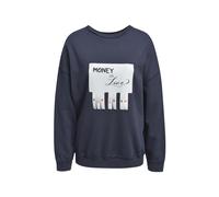 Sweatshirt SMITH & SOUL, Damen, Gr. M, marine, Sweatware, Obermaterial: 65% Baumwolle, 35% Polyester, unifarben, oversize normal, Rundhals, angesetztes Bündchen, Sweatshirts Sweatshirt, mit kreativem 