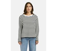 Sweatshirt SMITH & SOUL, Damen, Gr. XL, schwarz, Sweatware, Obermaterial: 100% Baumwolle, gestreift, hüftbedeckend, Rundhals, Sweatshirts Sweatshirt, mit Label-Aufnäher, Rundhals (81061820-XL) schwarz