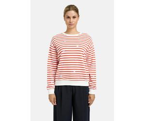 Sweatshirt SMITH & SOUL, Damen, Gr. XXL, mandarin rot, Sweatware, Obermaterial: 80% Baumwolle, 20% Modal, bedruckt, gestreift, relaxed fit normal, Rundhals, Rippbündchen, Sweatshirts Sweatshirt, mit R
