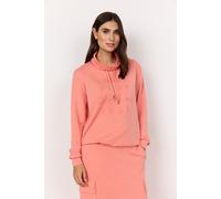 Sweatshirt SOYACONCEPT "SC-BANU 217", Damen, Gr. XL, rosa (peach pink), Sweatware, Obermaterial: 48% Modal, 48% Polyester, 4% Elasthan, unifarben, hüftlang, hoch geschlossener Ausschnitt, Sweatshirts