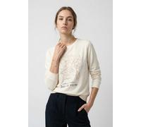 Sweatshirt SOYACONCEPT "SC-BANU 287", Damen, Gr. M, cream, Sweatware, Obermaterial: 48% Modal, 48% Polyester, 4% Elasthan, bedruckt, regular fit normal, Rundhals, Rippbündchen, Sweatshirts Sweatshirt
