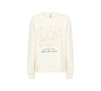 Sweatshirt SOYACONCEPT "SC-BANU 287", Damen, Gr. M, cream, Sweatware, Obermaterial: 48% Modal, 48% Polyester, 4% Elasthan, bedruckt, regular fit normal, Rundhals, Rippbündchen, Sweatshirts Sweatshirt