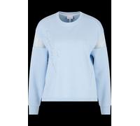 Sweatshirt SPORTALM KITZBÜHEL, Damen, Gr. 34, blau (hellblau), Sweatware, Obermaterial: 60% Baumwolle, 20% Modal, 20% Polyester, unifarben, regular fit hüftlang, Rundhals, eingesetzt angesetztes Bündc