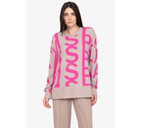 Sweatshirt SPORTALM KITZBÜHEL, Damen, Gr. 38, beige pink, Sweatware, Obermaterial: 95% Viskose, 5% Elasthan, bedruckt, gemustert, mehrfarbig, regular fit normal, Rundhals, eingesetzt Rippbündchen, Swe