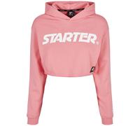 Sweatshirt STARTER BLACK LABEL "Starter Black Label Damen Ladies Starter Cropped Hoody", Damen, Gr. L, rosa (pinkgrapefruit), 65% Baumwolle, 35% Polyester, unifarben, oversize, ohne Ausschnitt, Sweats